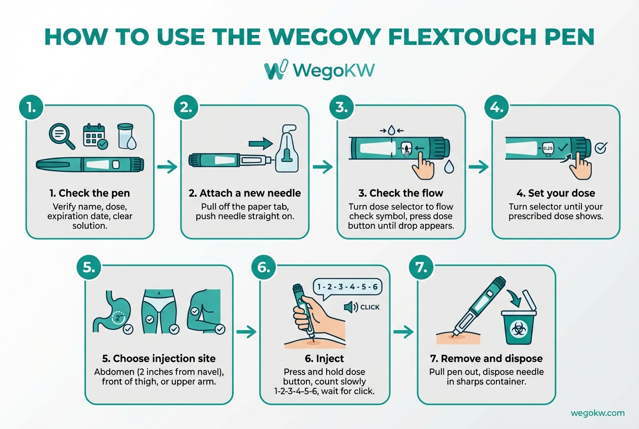 How to use the Wegovy FlexTouch pen: step-by-step guide