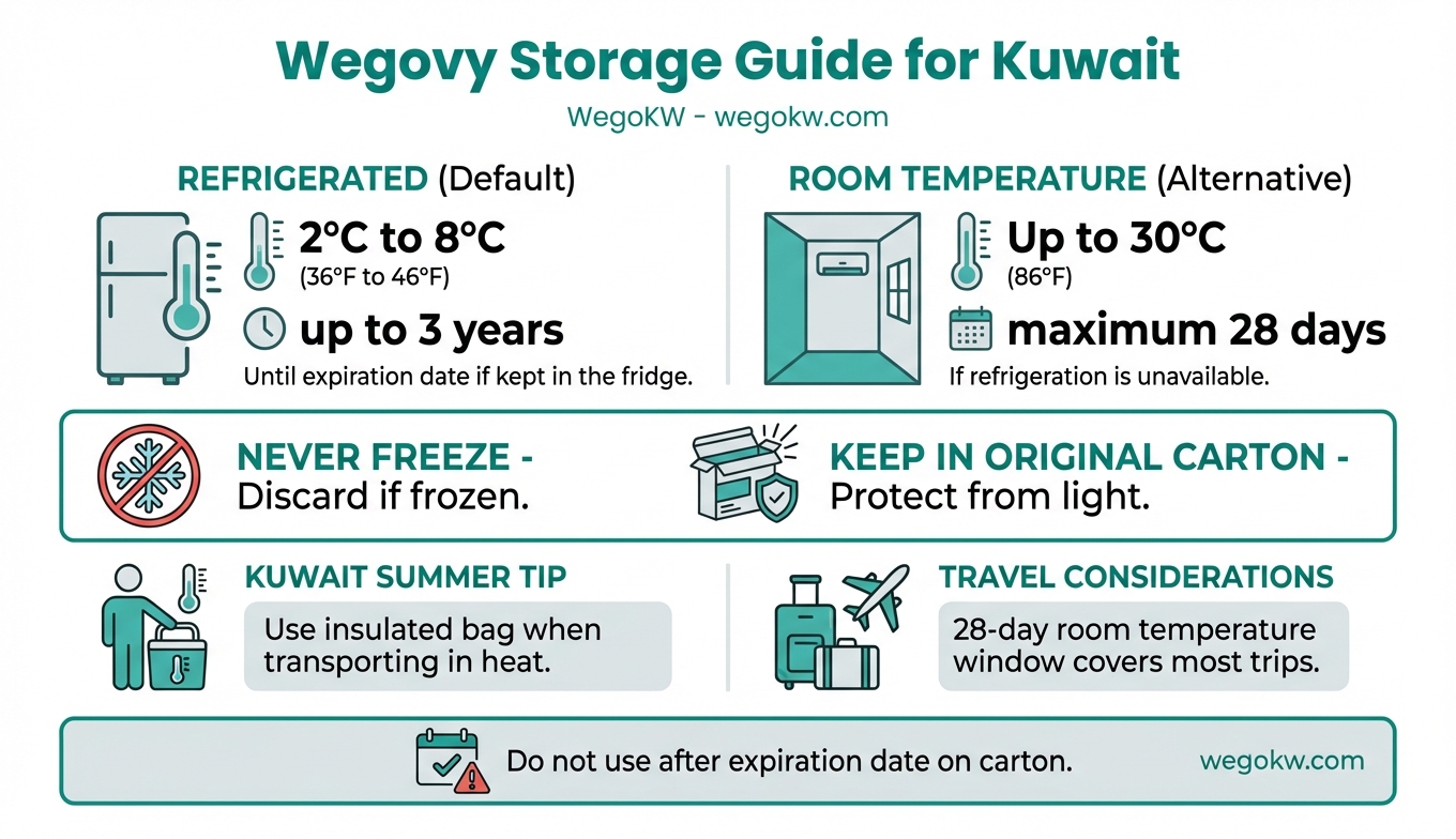 Wegovy storage guide for Kuwait climate